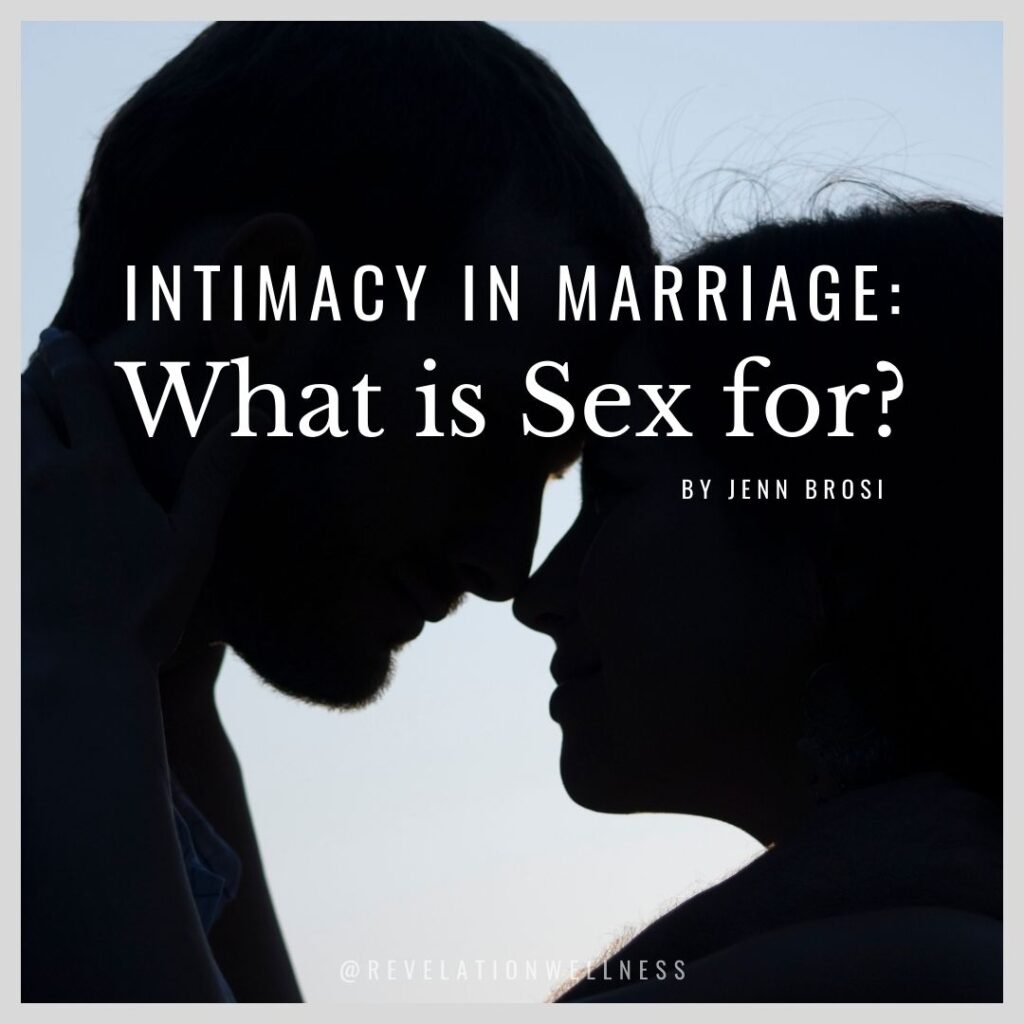 Intimacy in Marriage What is sex for? picture