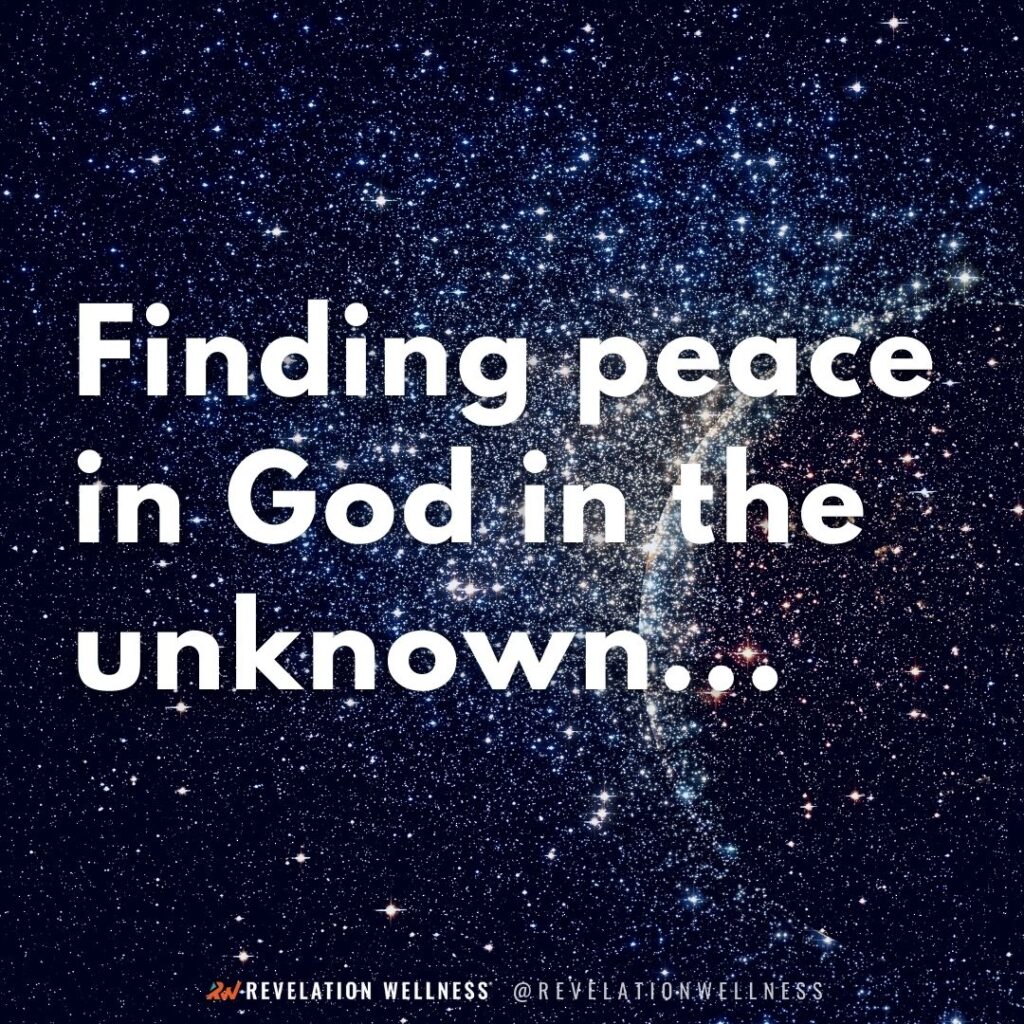 peace in the God in the unknown